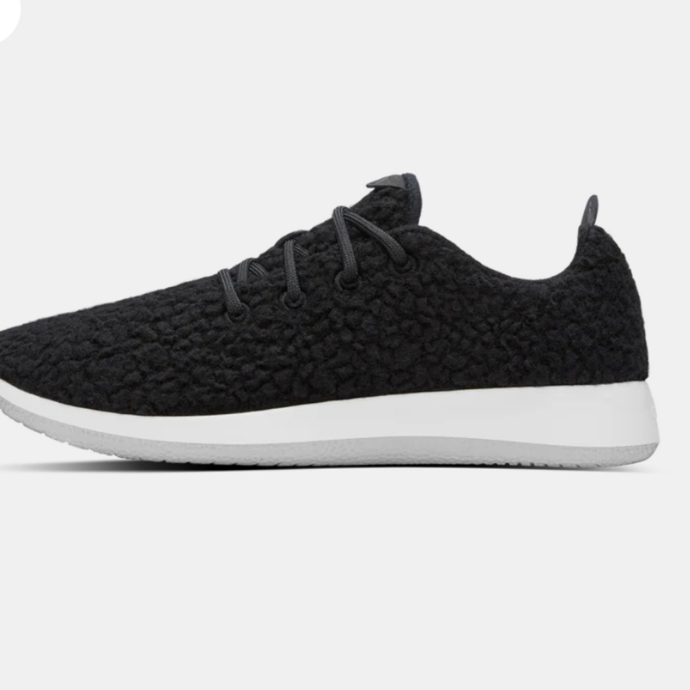 Allbirds,NIB, Mens 12,Wool Runner Fluff Natural Black
